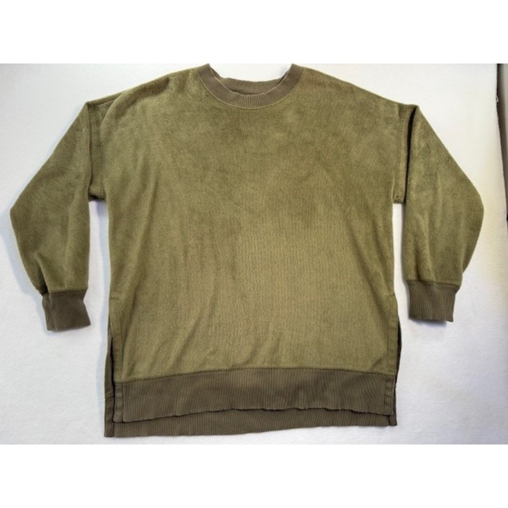 Aerie Women Oversized Soft Plush Fleece Crewneck‎ Sweatshirt Top M